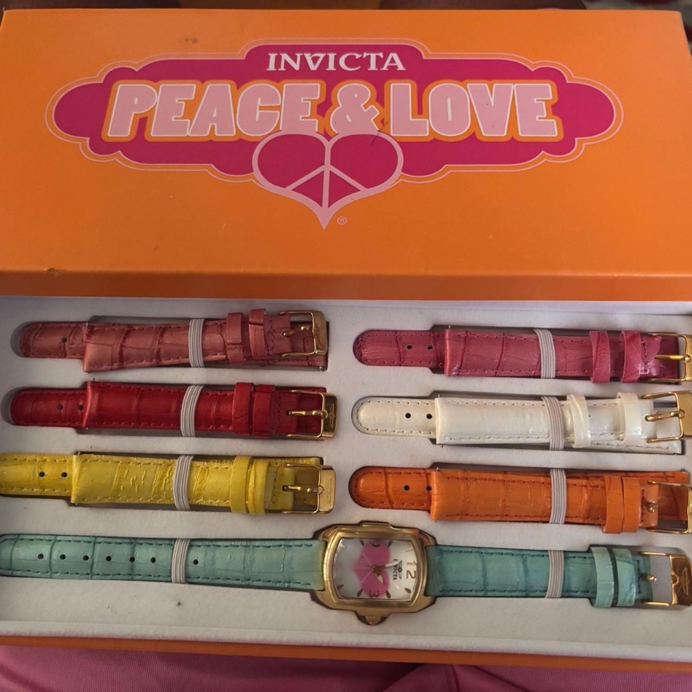 Vintage Invicta Peace & Love watch bundle